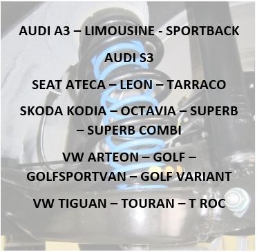 AUDI - A3 Sportback -  Only compound axle, Excl. Niveau-leveller -  de 09-2012 à - Ressort hélicoïdal auxiliaire