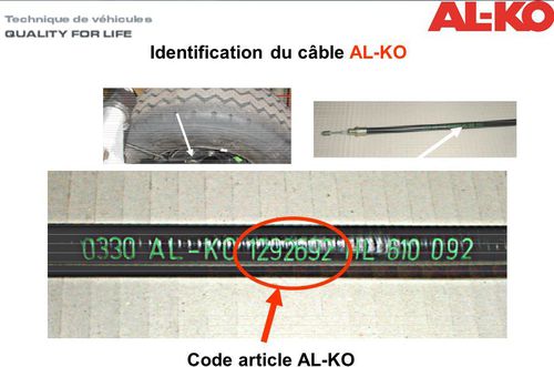 Câbles de freins Al-Ko pour camping-cars châssis Al-Ko - Cables de freins